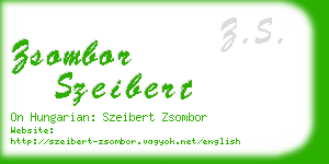 zsombor szeibert business card